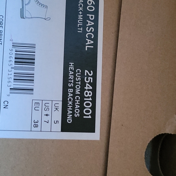 New dr martens chaos hearts black pascal boots - Picture 4 of 4